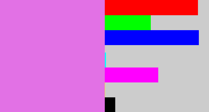 Hex color #e271e5 - purply pink
