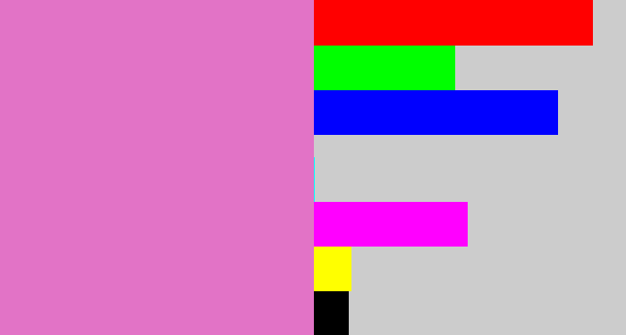 Hex color #e273c6 - lavender pink