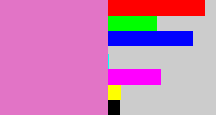 Hex color #e274c6 - lavender pink