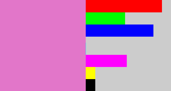 Hex color #e276c9 - lavender pink