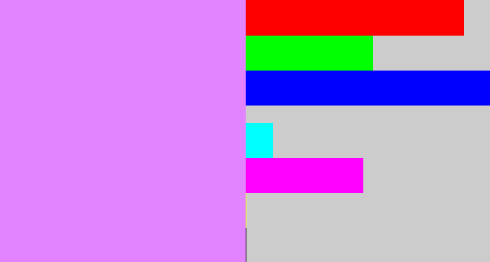 Hex color #e284ff - liliac