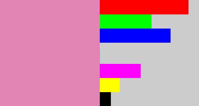 Hex color #e285b5 - pig pink