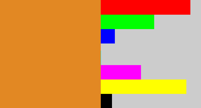 Hex color #e28823 - dull orange