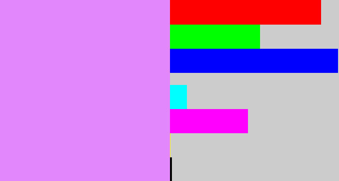 Hex color #e288fc - liliac
