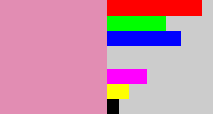 Hex color #e28db3 - pig pink