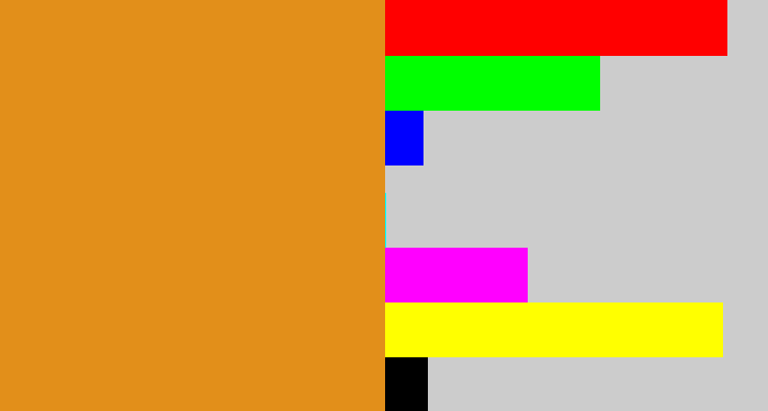 Hex color #e28f1a - squash