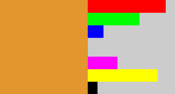 Hex color #e2962d - dull orange