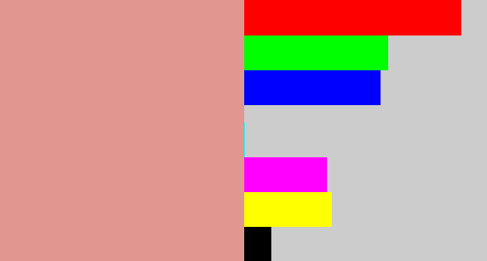 Hex color #e29690 - pinkish tan