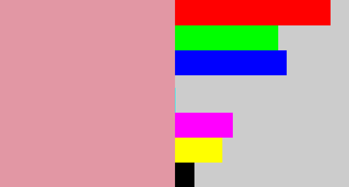 Hex color #e297a4 - pig pink