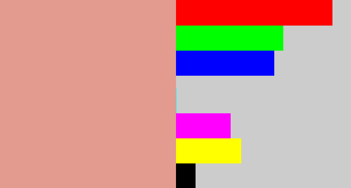 Hex color #e29b8e - pinkish tan