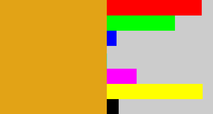Hex color #e2a316 - squash