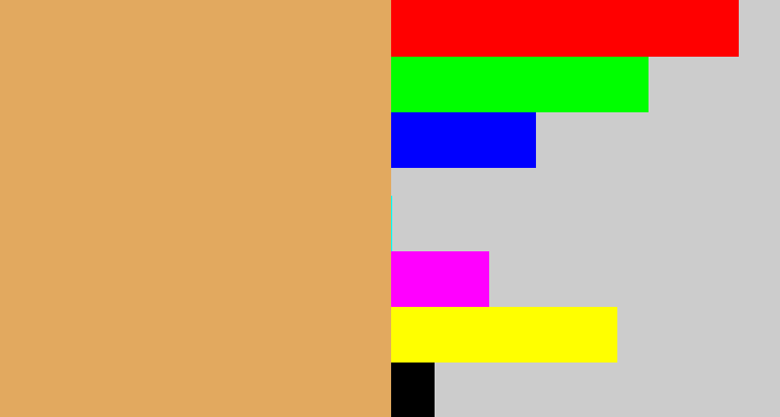 Hex color #e2a95f - desert