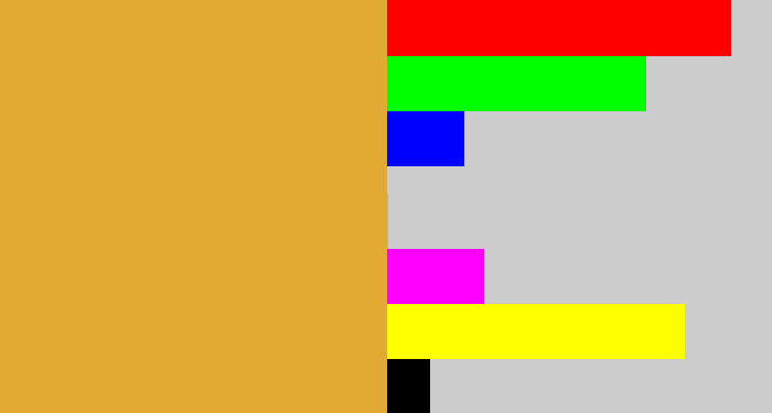 Hex color #e2aa33 - macaroni and cheese