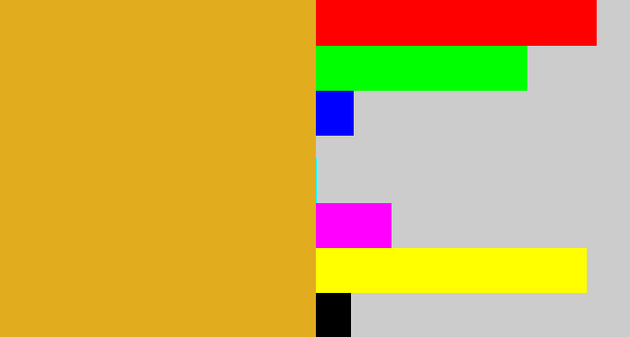 Hex color #e2ac1f - squash