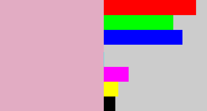 Hex color #e2acc3 - soft pink