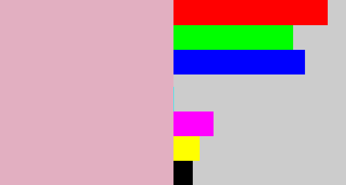 Hex color #e2afc1 - soft pink