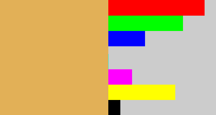 Hex color #e2b057 - desert