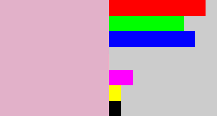 Hex color #e2b1c9 - soft pink