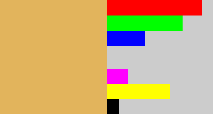 Hex color #e2b45c - desert