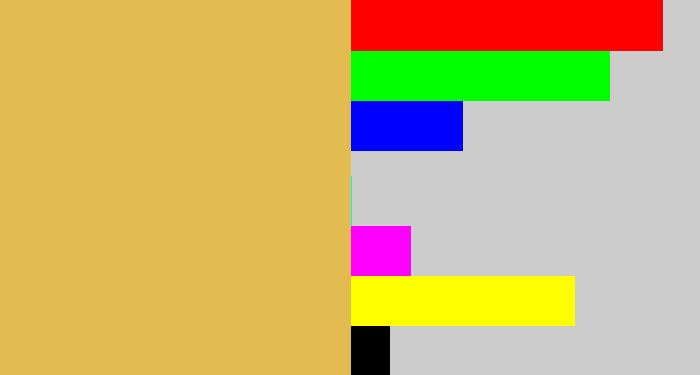 Hex color #e2bc51 - maize