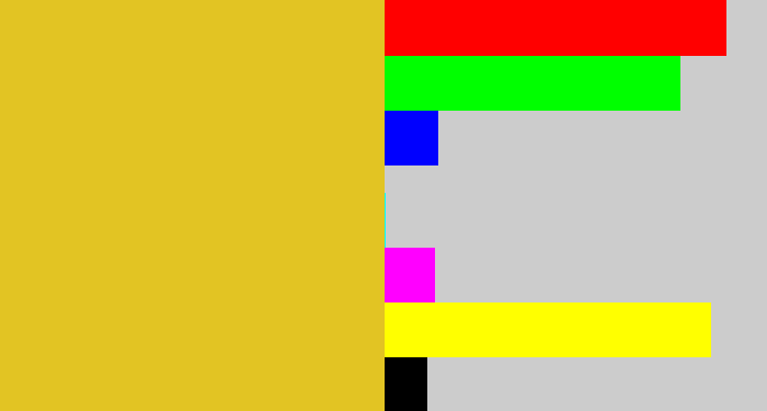 Hex color #e2c423 - piss yellow