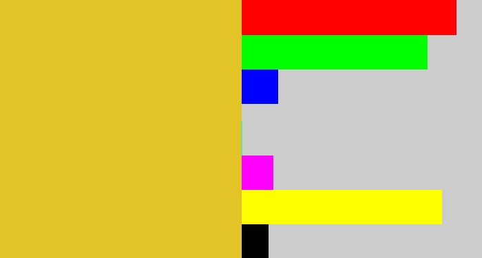 Hex color #e2c426 - piss yellow