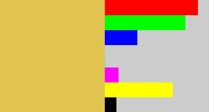 Hex color #e2c450 - maize