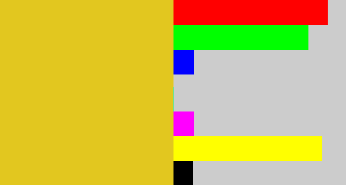 Hex color #e2c71f - piss yellow