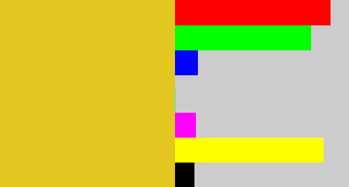Hex color #e2c721 - piss yellow