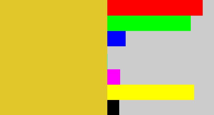 Hex color #e2c72b - piss yellow