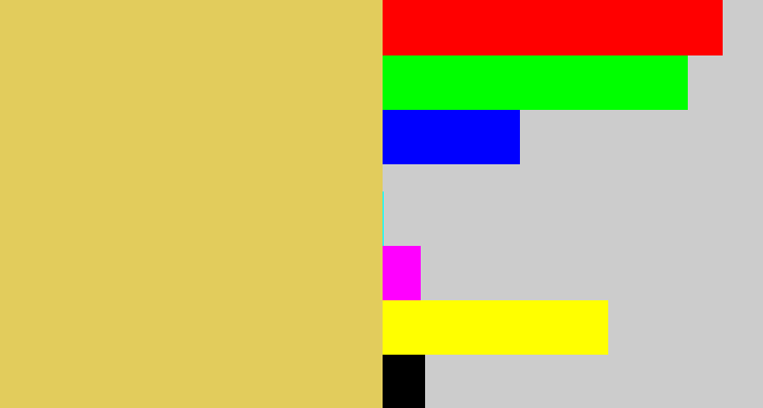 Hex color #e2cc5c - dull yellow