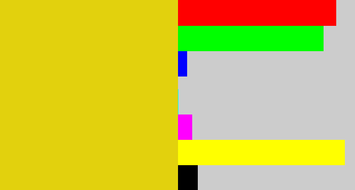 Hex color #e2d10d - piss yellow