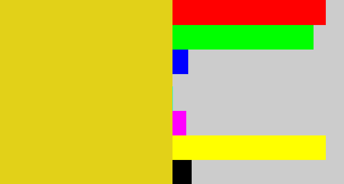 Hex color #e2d118 - piss yellow