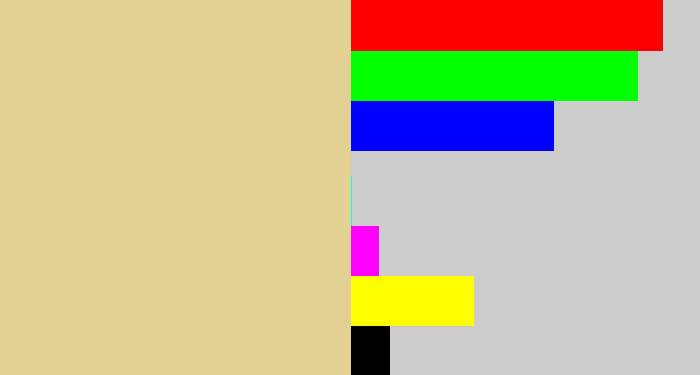 Hex color #e2d193 - beige