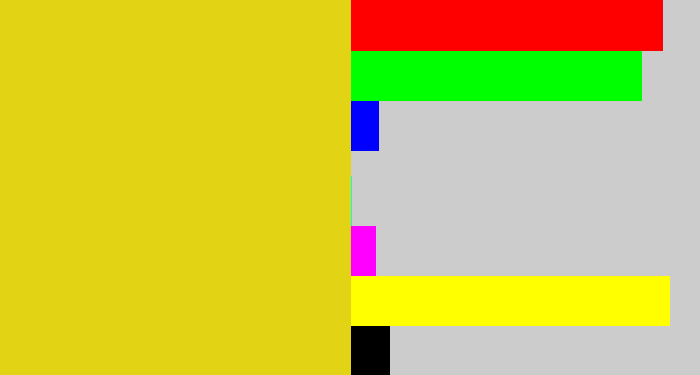Hex color #e2d314 - piss yellow