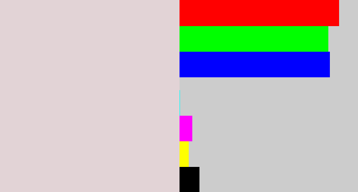 Hex color #e2d3d6 - light grey