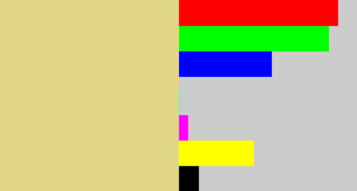 Hex color #e2d784 - sandy