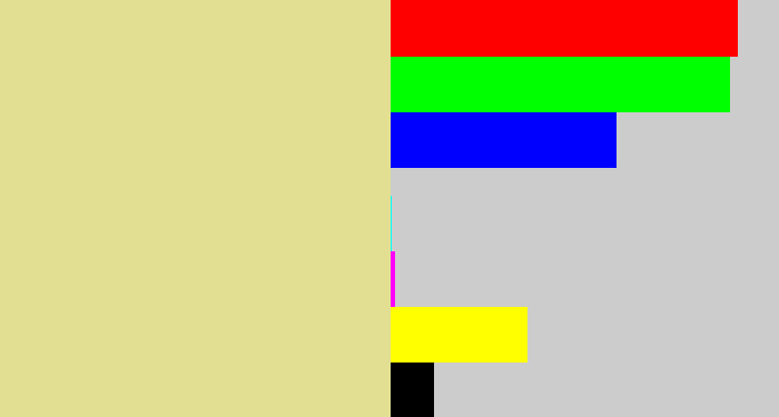 Hex color #e2df93 - beige