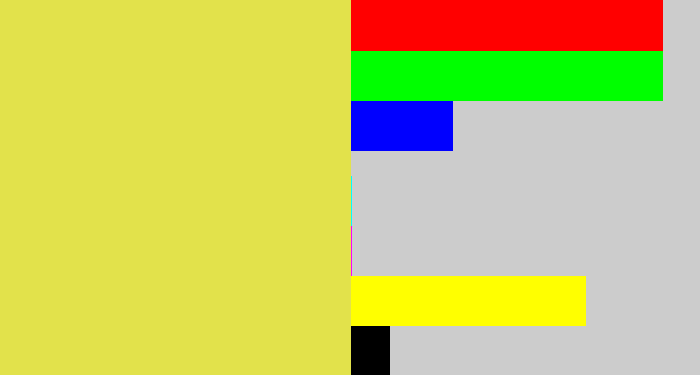 Hex color #e2e24b - dull yellow