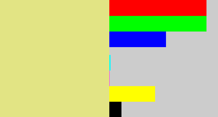 Hex color #e2e484 - sandy
