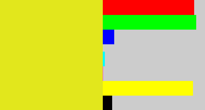 Hex color #e2e71c - piss yellow