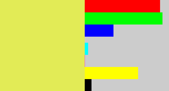 Hex color #e2eb56 - dull yellow
