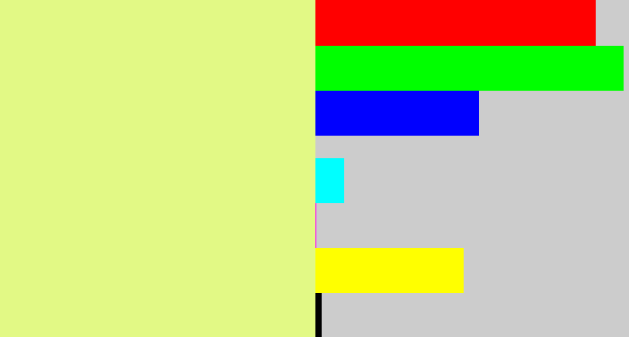 Hex color #e2f985 - light yellow green