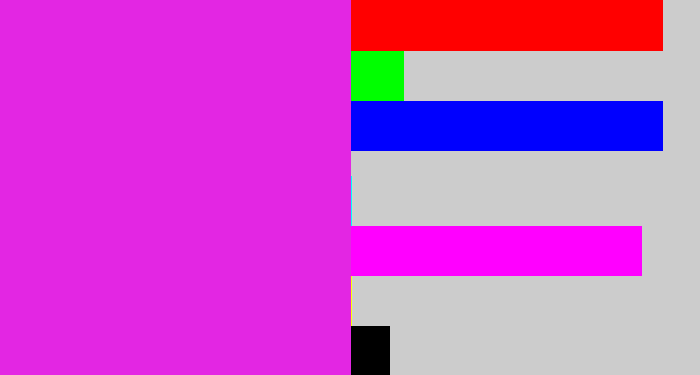 Hex color #e326e3 - purple/pink