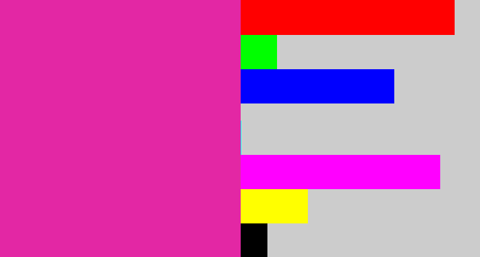 Hex color #e327a4 - purpley pink