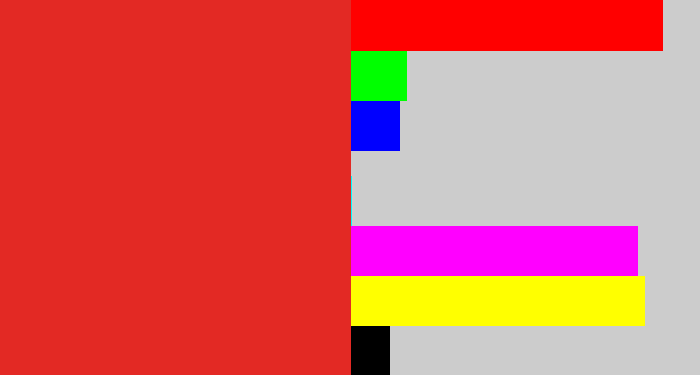 Hex color #e32924 - tomato