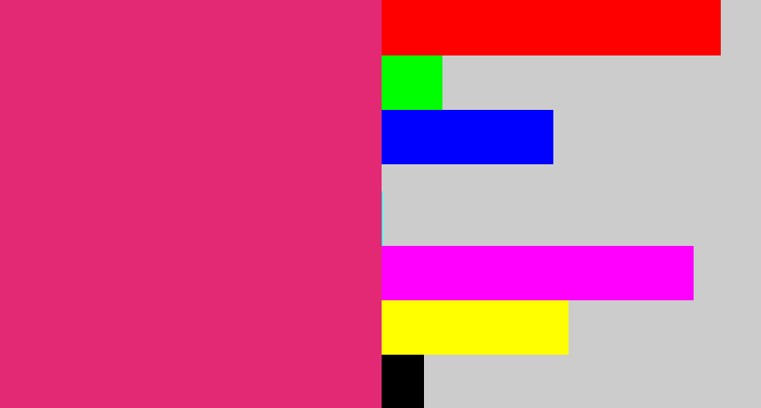 Hex color #e32974 - darkish pink