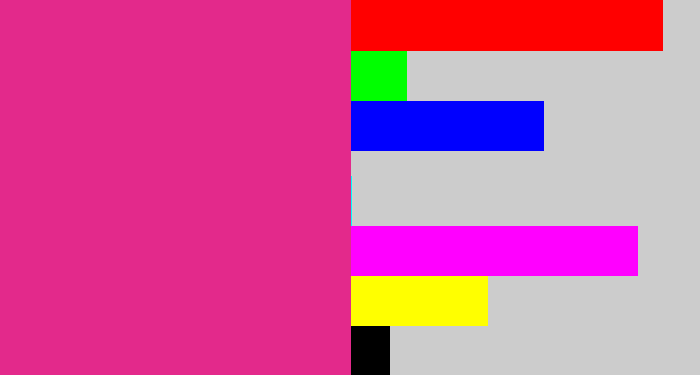 Hex color #e3298b - darkish pink