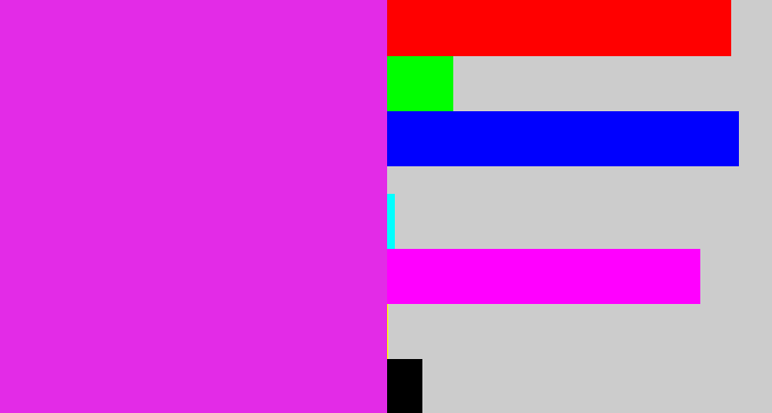Hex color #e32be7 - purple/pink