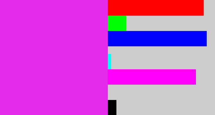 Hex color #e32bea - purple/pink